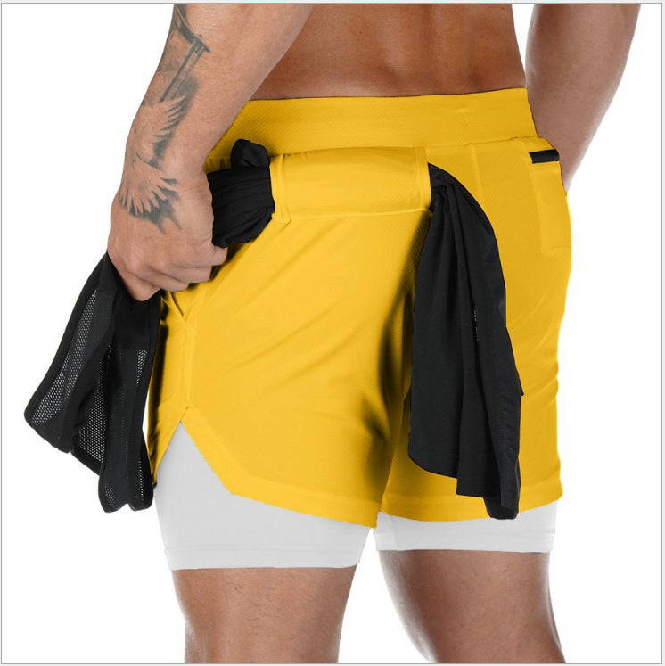 Men's 2-in-1 Sports Running Shorts | Quick Dry Gym & Workout Shorts
