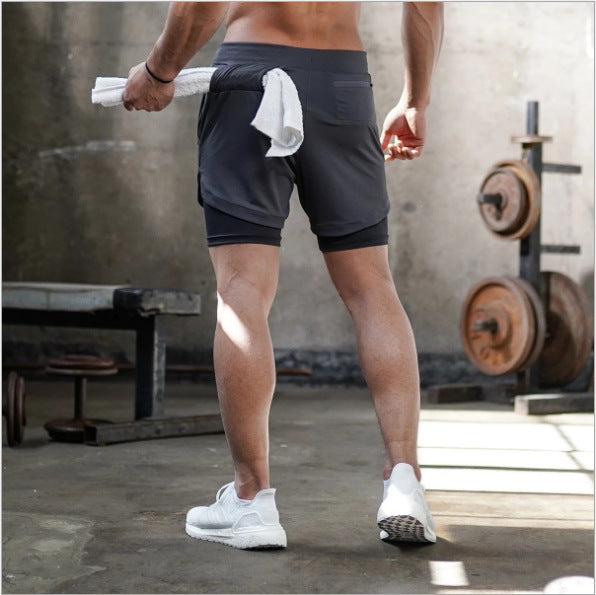 Men's 2-in-1 Sports Running Shorts | Quick Dry Gym & Workout Shorts