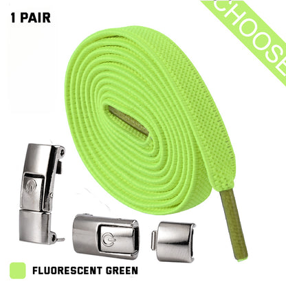 No-Tie Press Lock Elastic Shoelaces | Slip-On Conversion for Running & Everyday Shoes