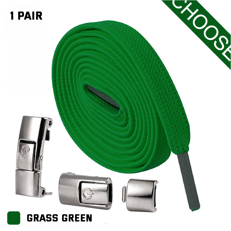 No-Tie Press Lock Elastic Shoelaces | Slip-On Conversion for Running & Everyday Shoes