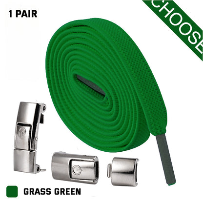 No-Tie Press Lock Elastic Shoelaces | Slip-On Conversion for Running & Everyday Shoes
