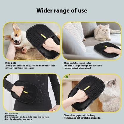 Pet Hair Mitt Remover Deshedding Brush/ Glove for Pets With Long or Short Curly Hair