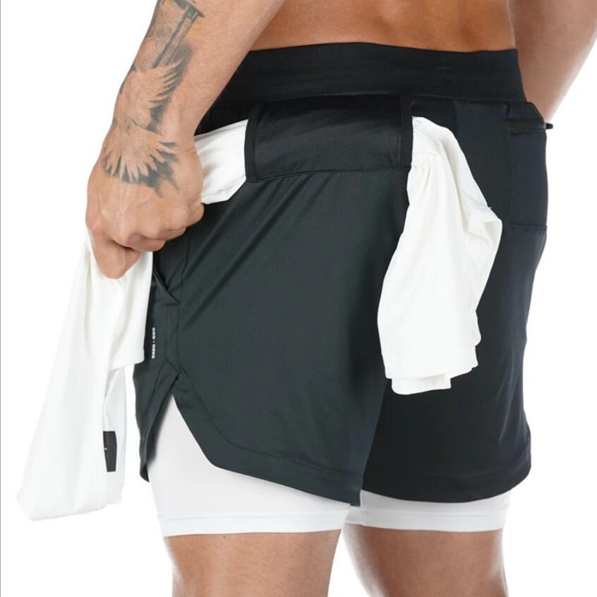 Men's 2-in-1 Sports Running Shorts | Quick Dry Gym & Workout Shorts