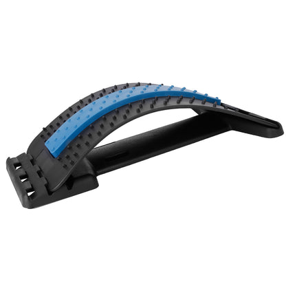 Multi-Level Lumbar Spinal Back Stretcher & Massage Device for Back Pain Relief