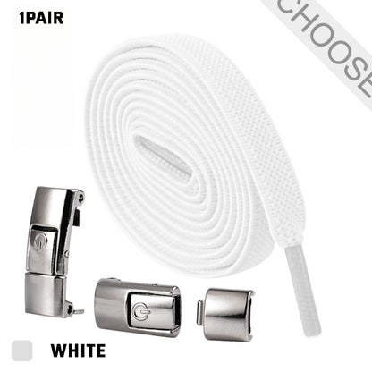 No-Tie Press Lock Elastic Shoelaces | Slip-On Conversion for Running & Everyday Shoes