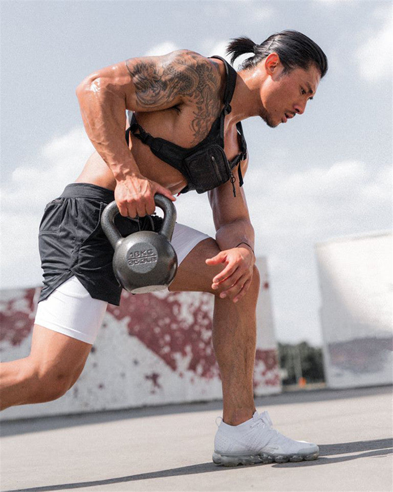 Men's 2-in-1 Sports Running Shorts | Quick Dry Gym & Workout Shorts