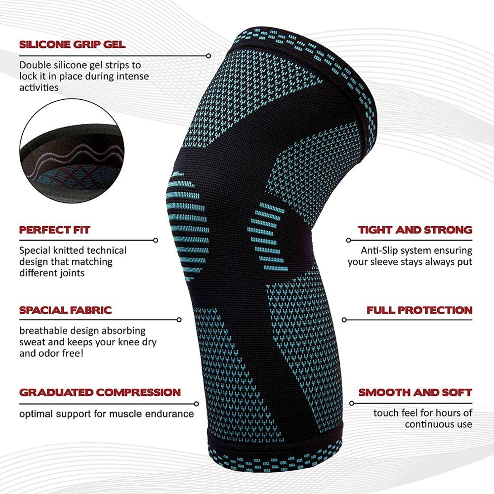 Knitted Sports Knee Support Pads | Compression Sleeve for Running, Basketball & Gym
