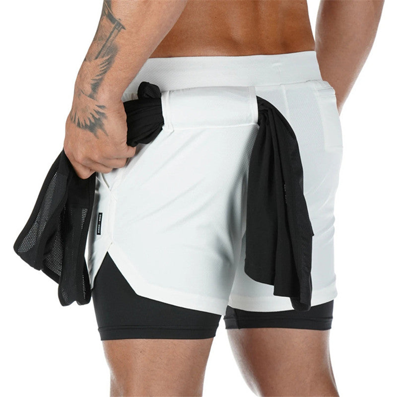 Men's 2-in-1 Sports Running Shorts | Quick Dry Gym & Workout Shorts