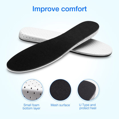 Height-Lifting Shoe Insoles with Memory Foam