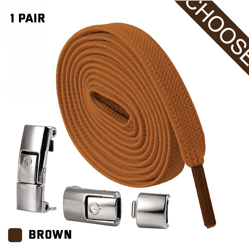 No-Tie Press Lock Elastic Shoelaces | Slip-On Conversion for Running & Everyday Shoes
