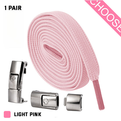 No-Tie Press Lock Elastic Shoelaces | Slip-On Conversion for Running & Everyday Shoes