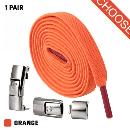No-Tie Press Lock Elastic Shoelaces | Slip-On Conversion for Running & Everyday Shoes