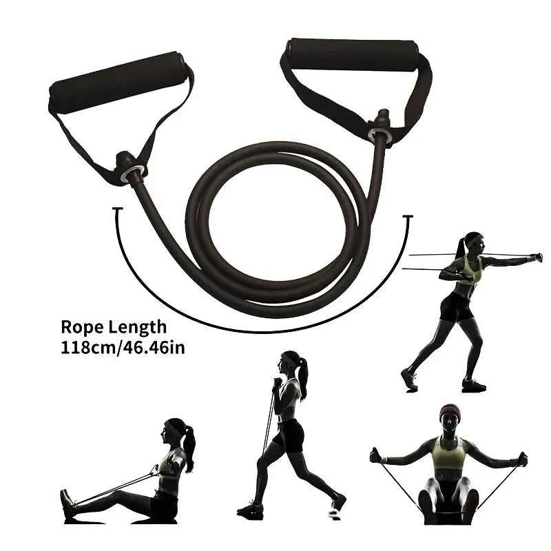 Exercise Resistance Workout Bands with Handles Suitable for Strength Training at Home