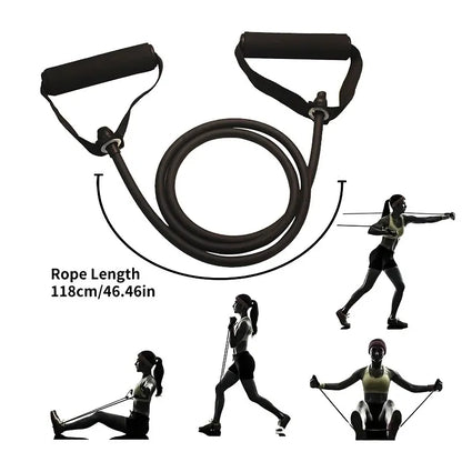 Exercise Resistance Workout Bands with Handles Suitable for Strength Training at Home