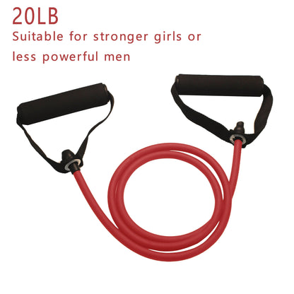 Exercise Resistance Workout Bands with Handles Suitable for Strength Training at Home