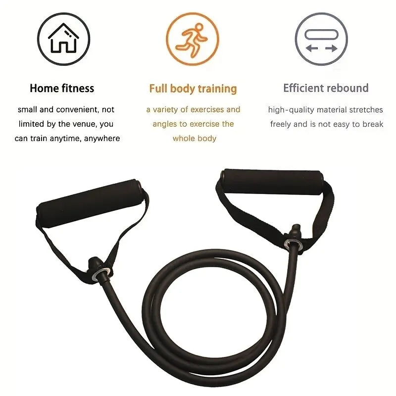 Exercise Resistance Workout Bands with Handles Suitable for Strength Training at Home