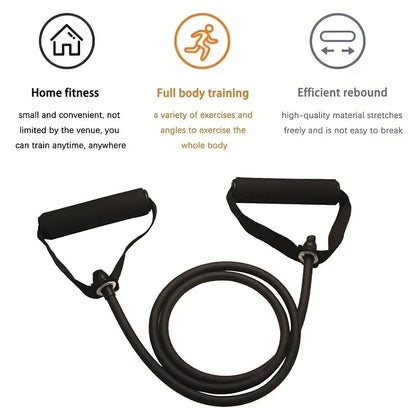 Exercise Resistance Workout Bands with Handles Suitable for Strength Training at Home