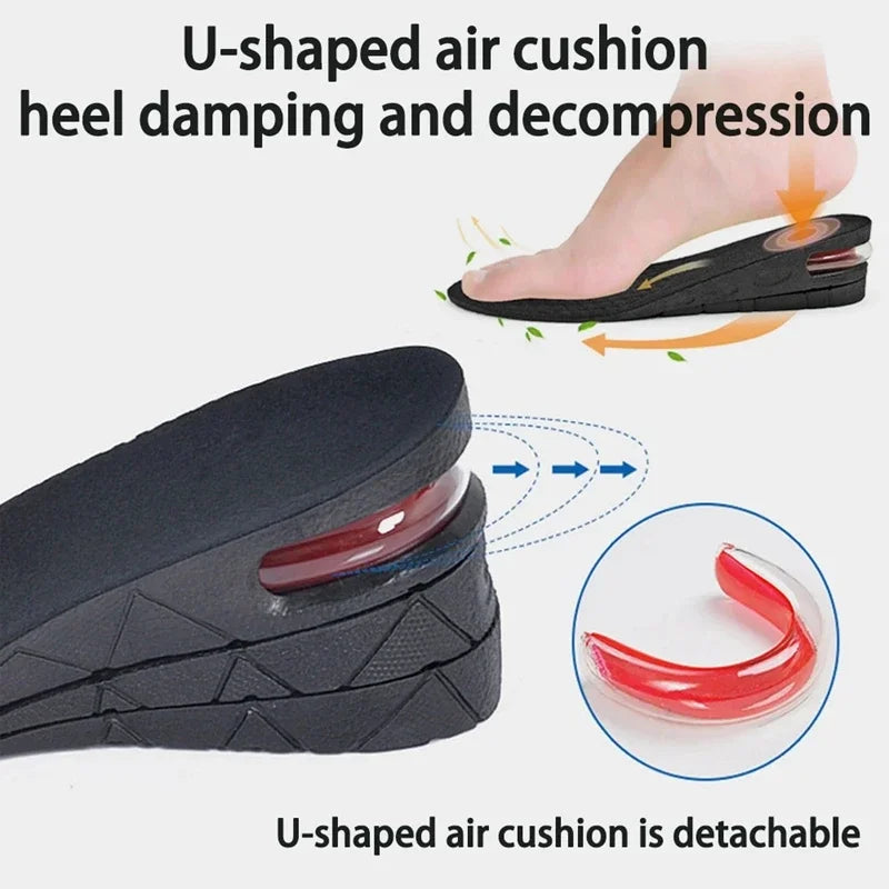 Air-Cushion Shoe Lift Insoles – 3–9 cm Options