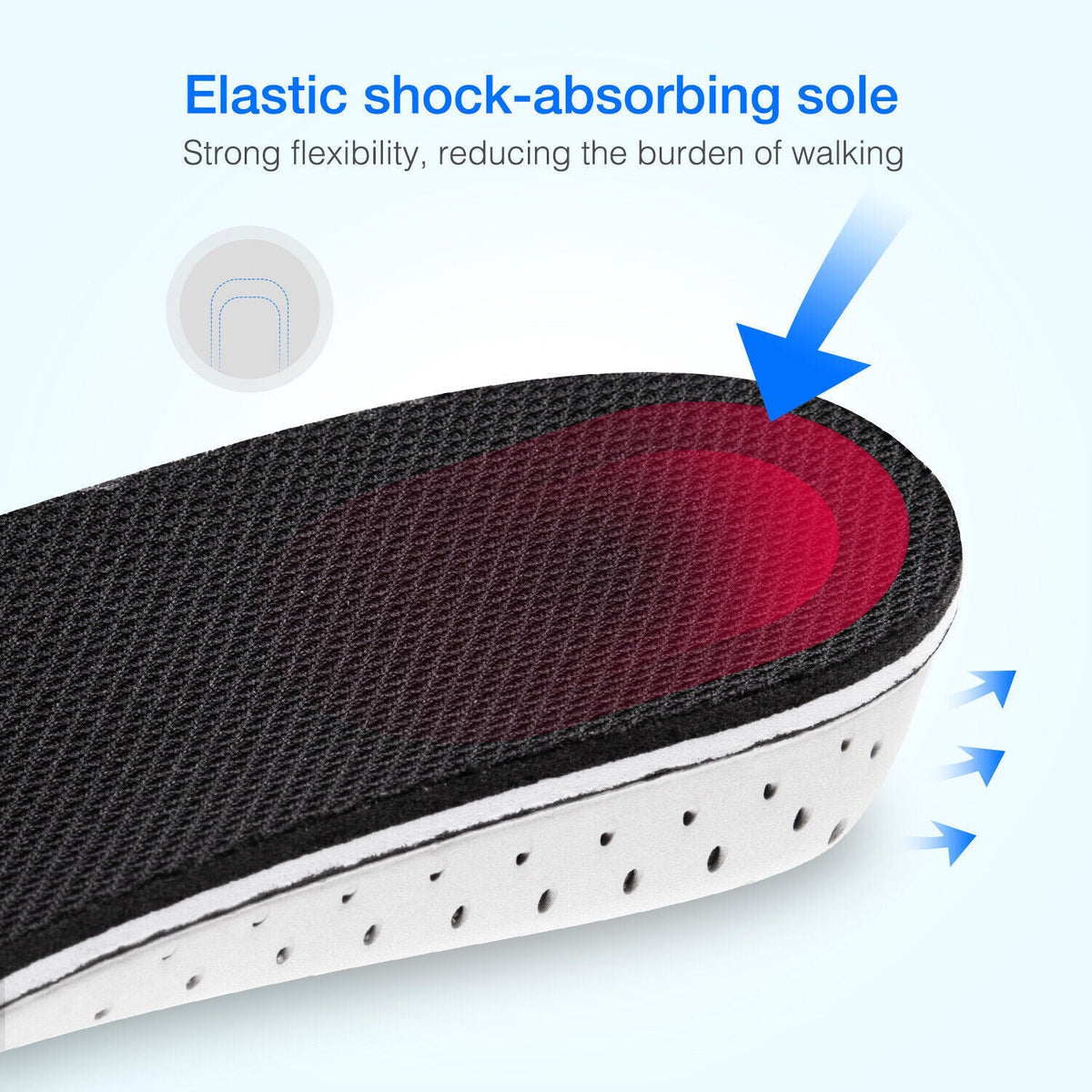 Height-Lifting Shoe Insoles with Memory Foam
