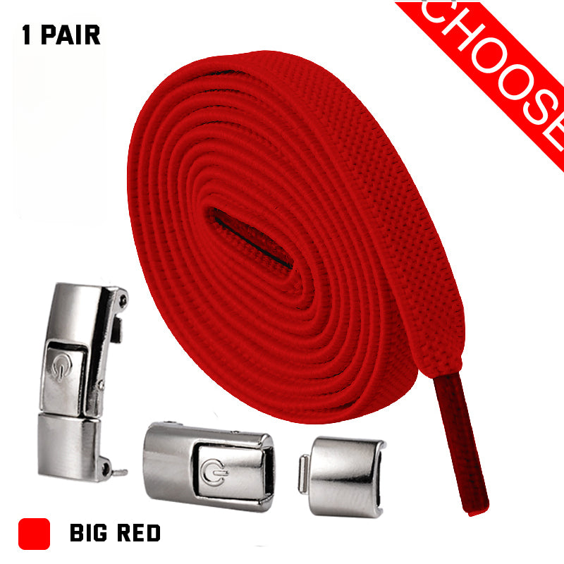 No-Tie Press Lock Elastic Shoelaces | Slip-On Conversion for Running & Everyday Shoes
