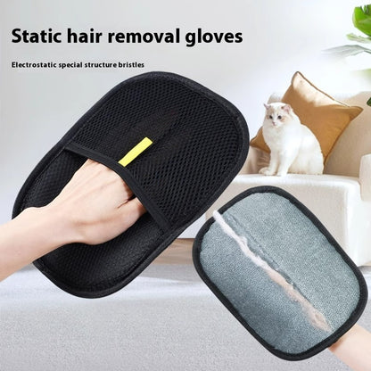 Pet Hair Mitt Remover Deshedding Brush/ Glove for Pets With Long or Short Curly Hair