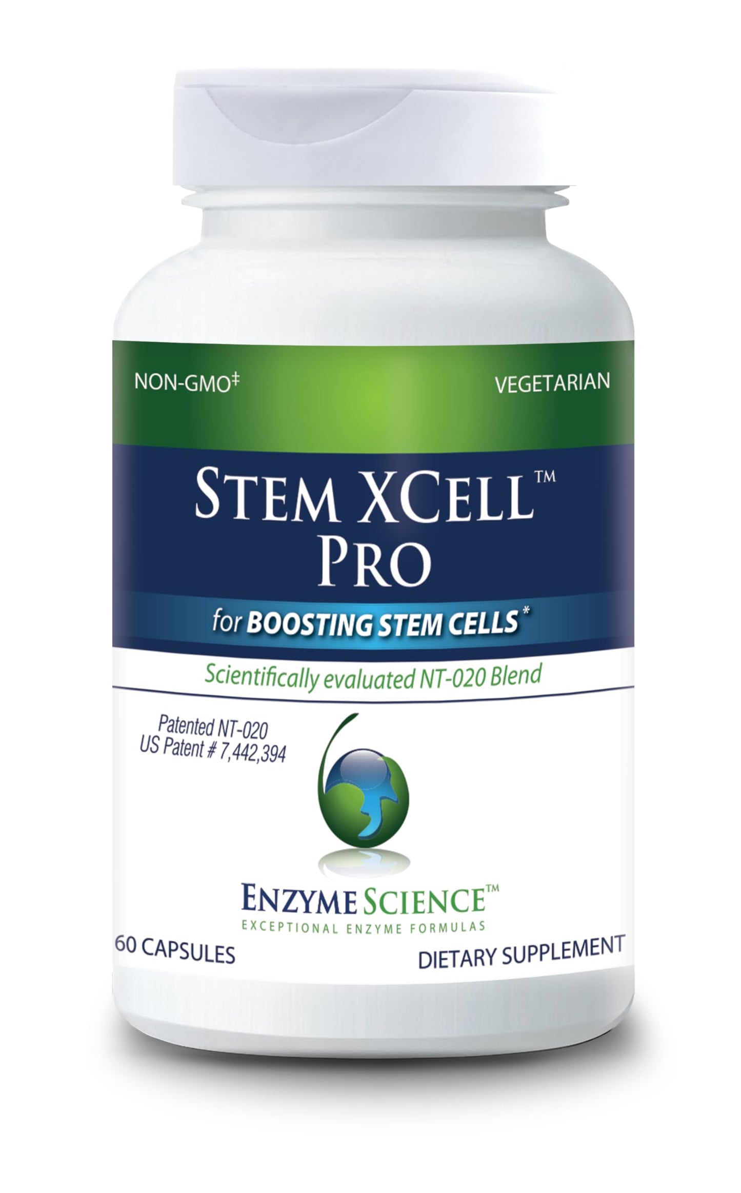 Enzyme Science Stem XCell Pro Antioxidant Support for Cellular & Immune Health Stem Cell Health Supplement 60 Capsules