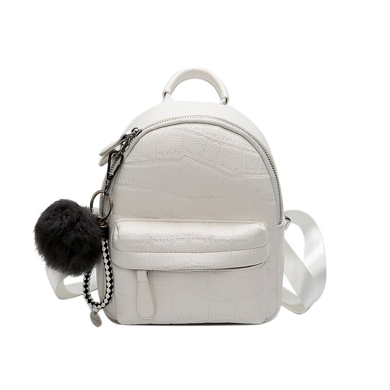 Compact Leather Backpack