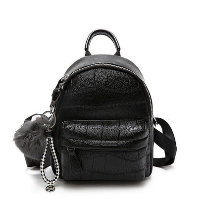 Compact Leather Backpack