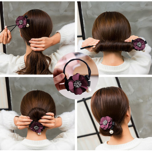 Women Hair Accessories : Elegant  Floral Headband Ribbon Hair Making Tool