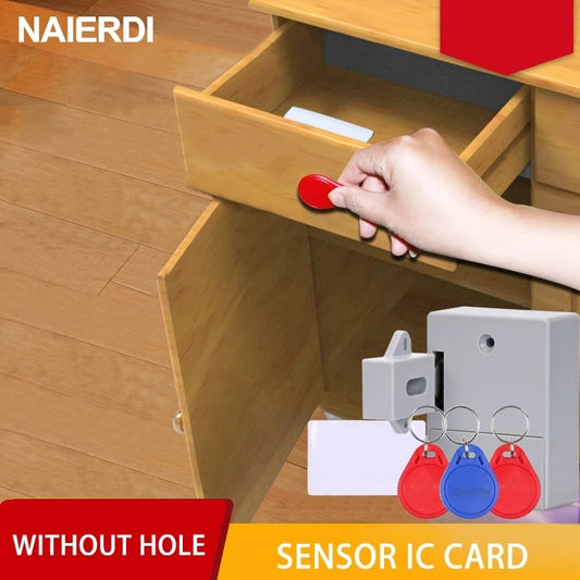 NAIERDI Invisible Sensor EMID IC Card Drawer, Digital Cabinet, Furniture, Wardrobe Intelligent Electronic Locks